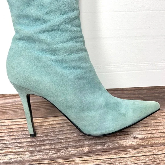 Vintage Blue Suede Boots Size 7 - Picture 7 of 16